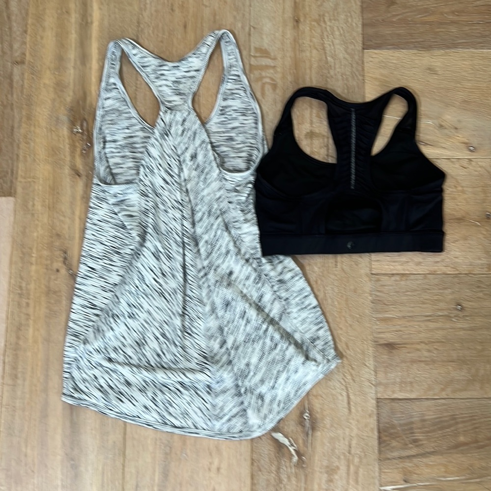Lululemon sports bra and tank top